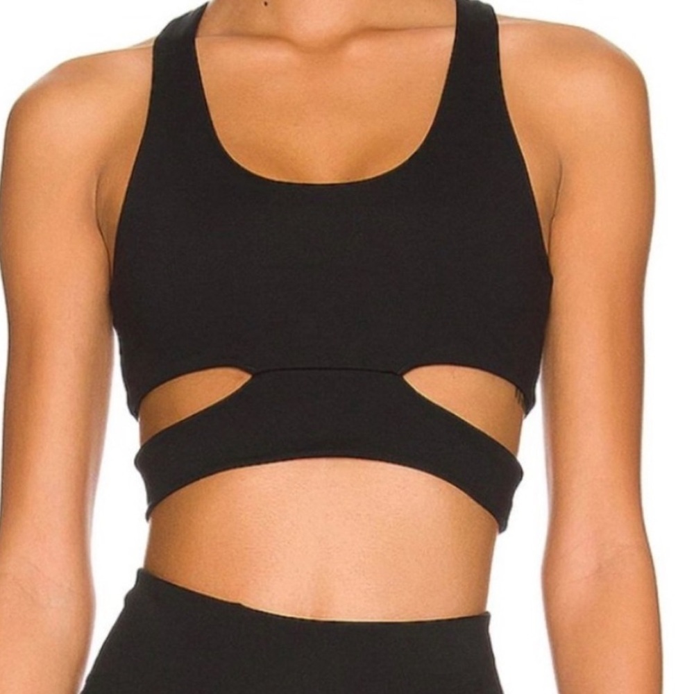 WELLBEING + BEINGWELL MoveWell Merlo Sports Bra Black Revolve